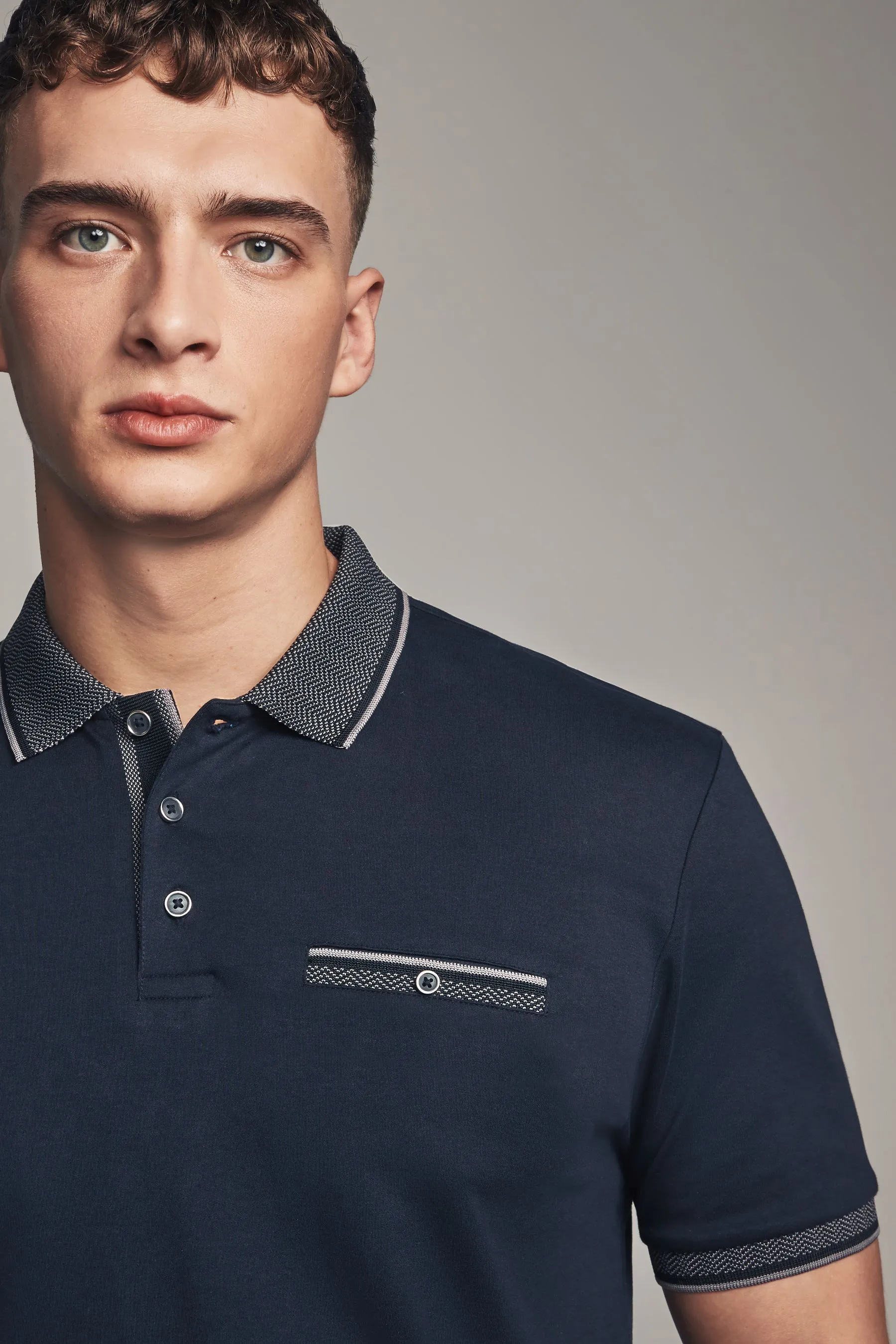 100% Cotone Maniche corte Smart Collar Polo    