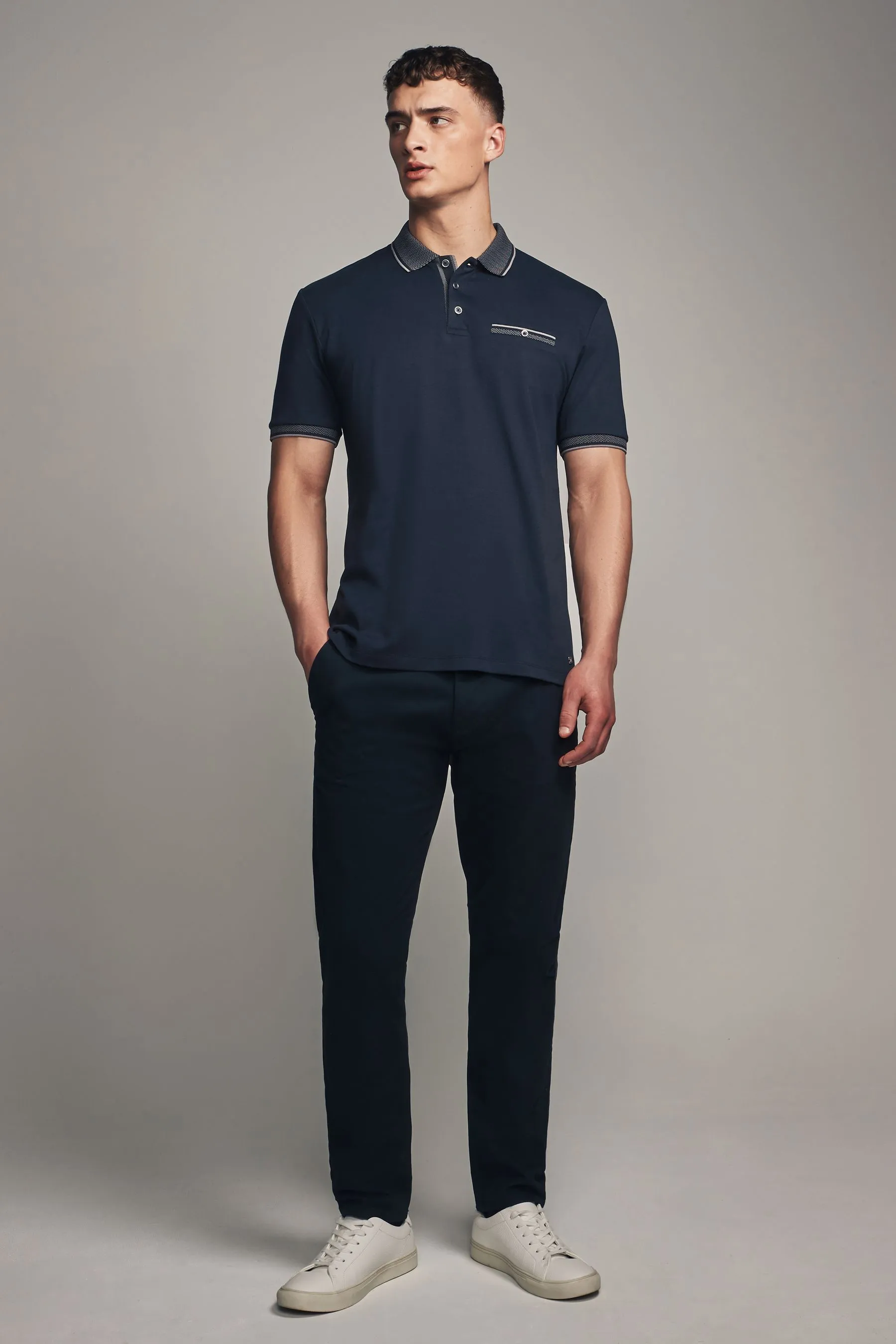 100% Cotone Maniche corte Smart Collar Polo    