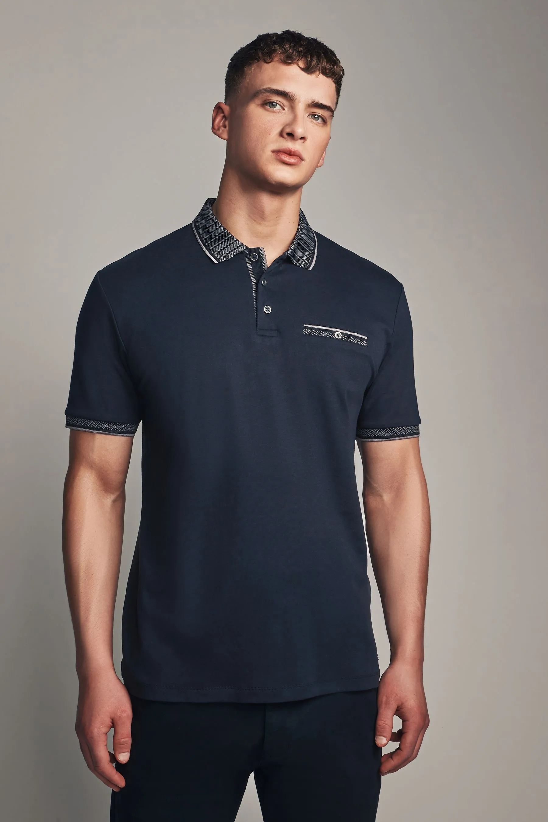 100% Cotone Maniche corte Smart Collar Polo    