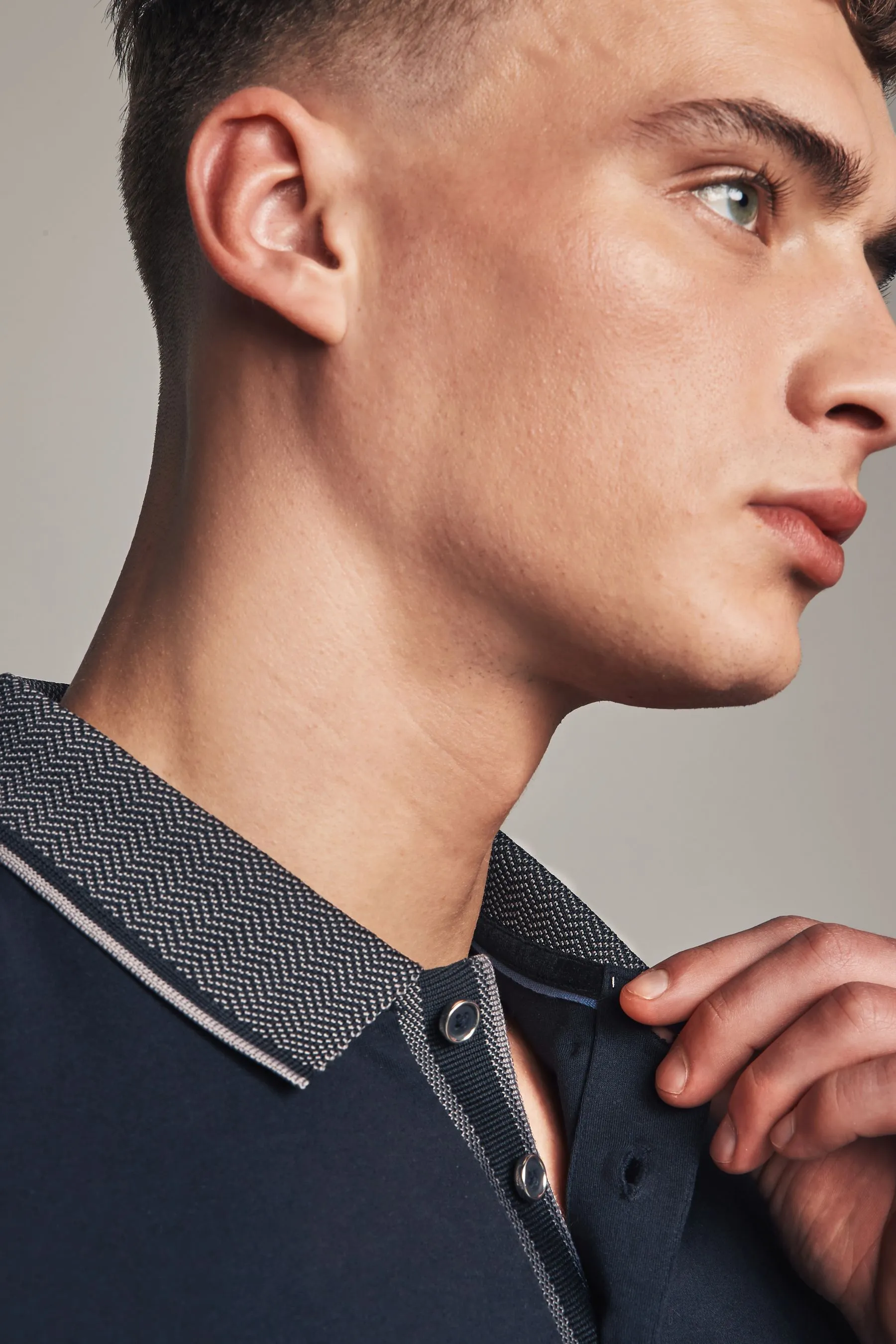 100% Cotone Maniche corte Smart Collar Polo    