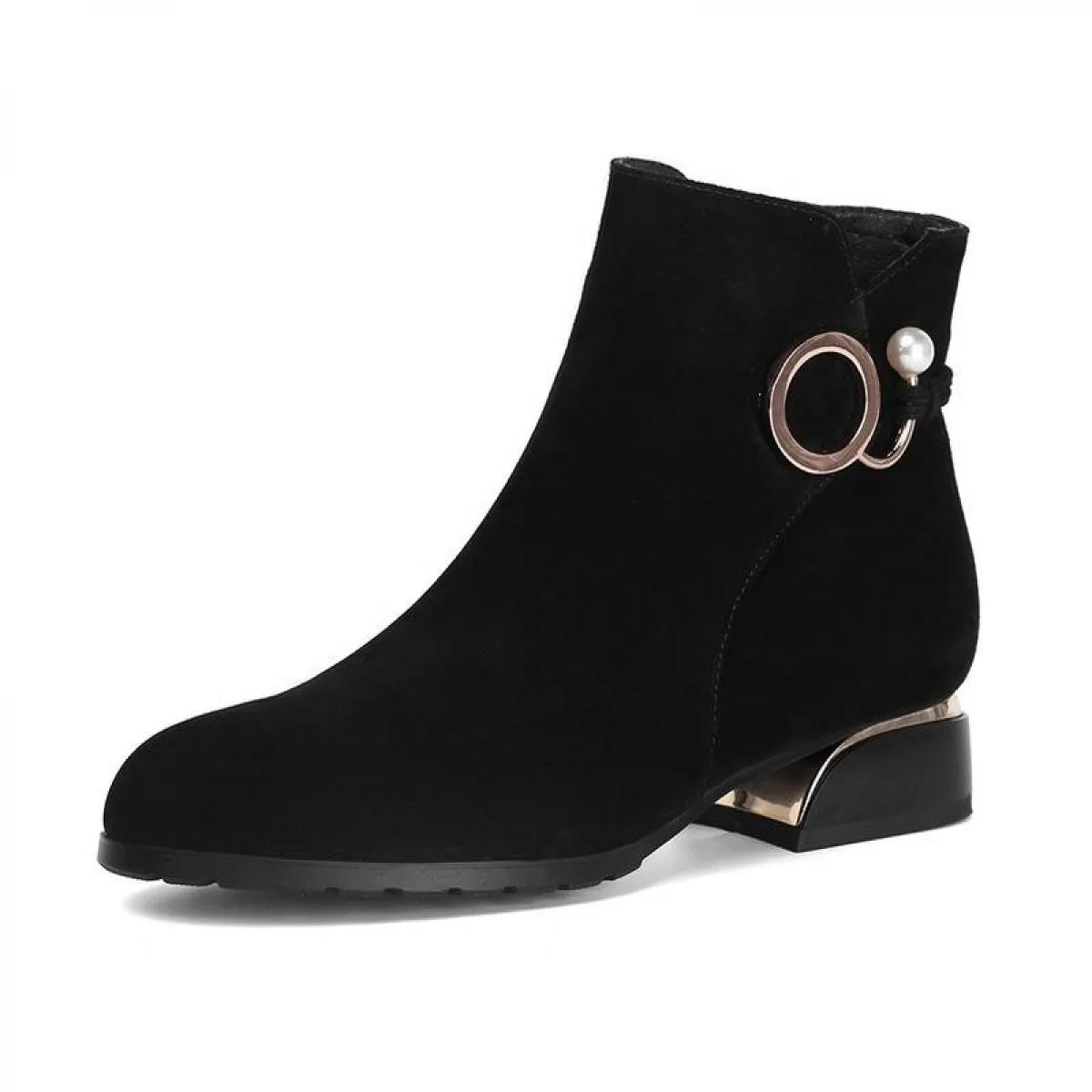 2022 nuovi stivali da donna stivaletti con cerniera moda donna studente Casual stivali singoli Scrub di grandi dimensioni scarpe