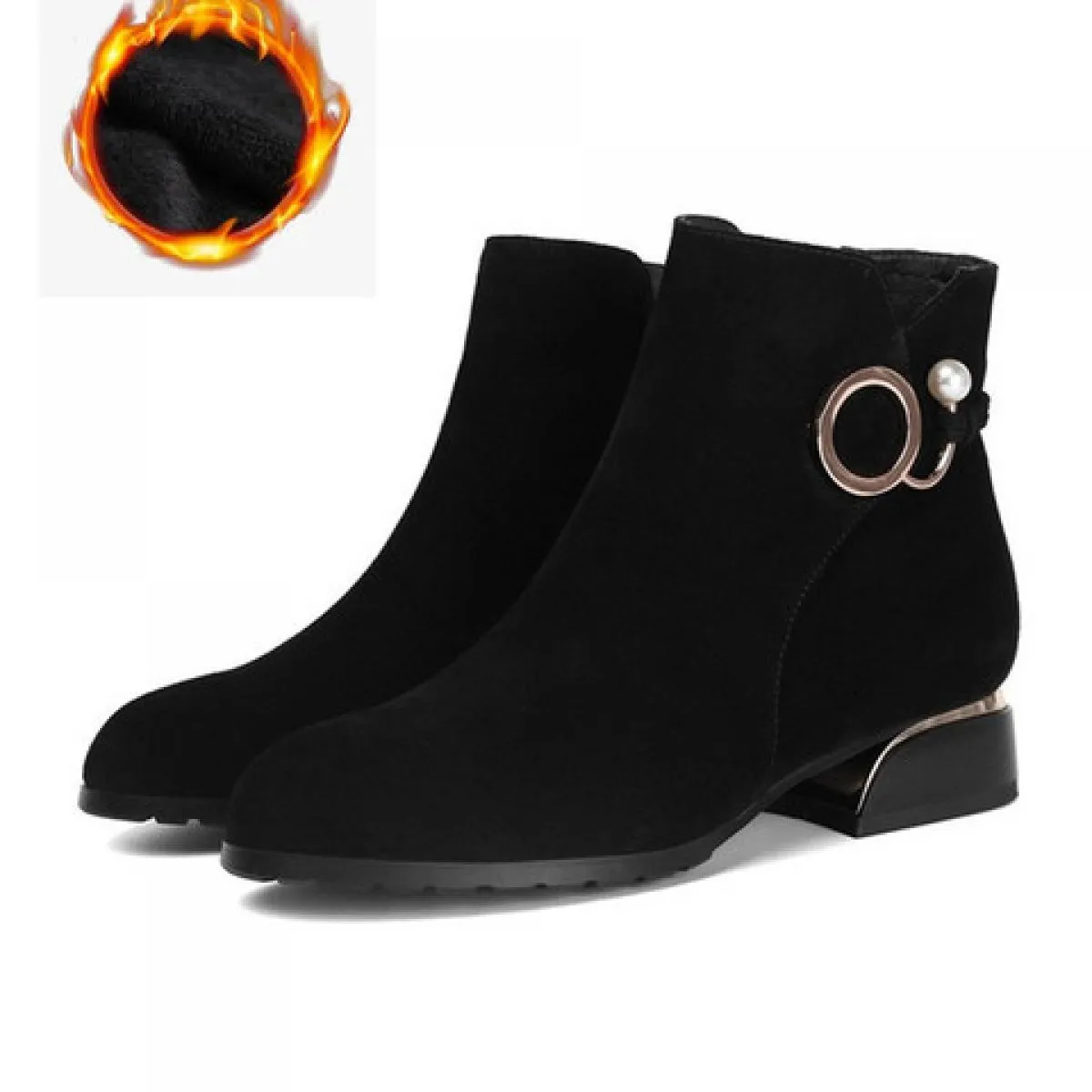 2022 nuovi stivali da donna stivaletti con cerniera moda donna studente Casual stivali singoli Scrub di grandi dimensioni scarpe