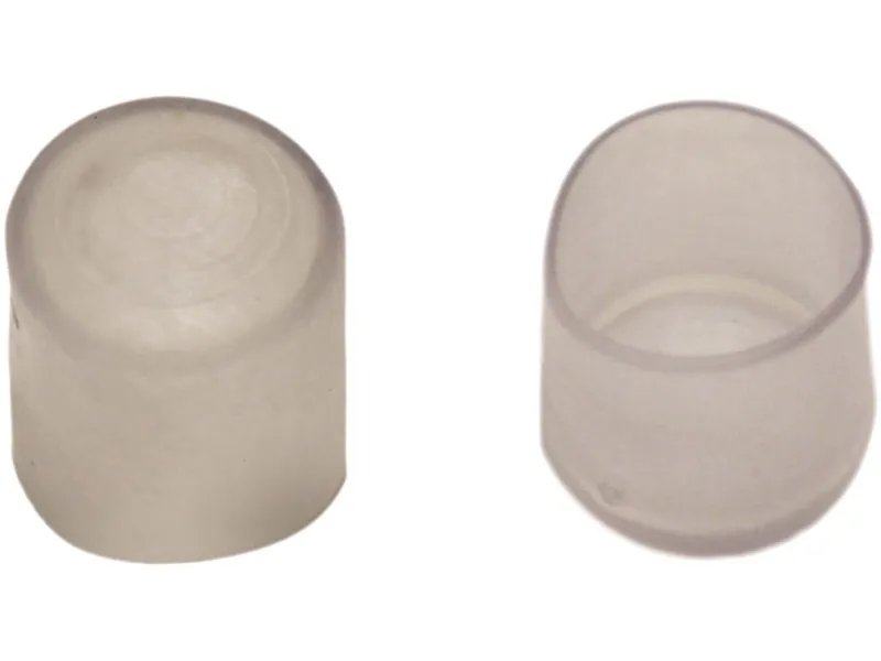 4 puntali calzanti in PVC trasparenti 25 mm