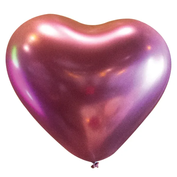 50 palloncini cuore rosa satinato 30cm