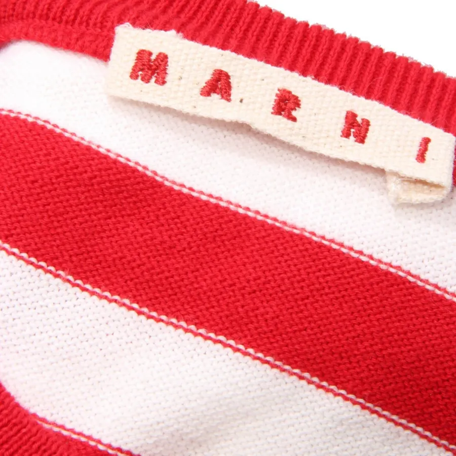 9941AG maglione bimbo BOY MARNI white/red stripes cotton sweater