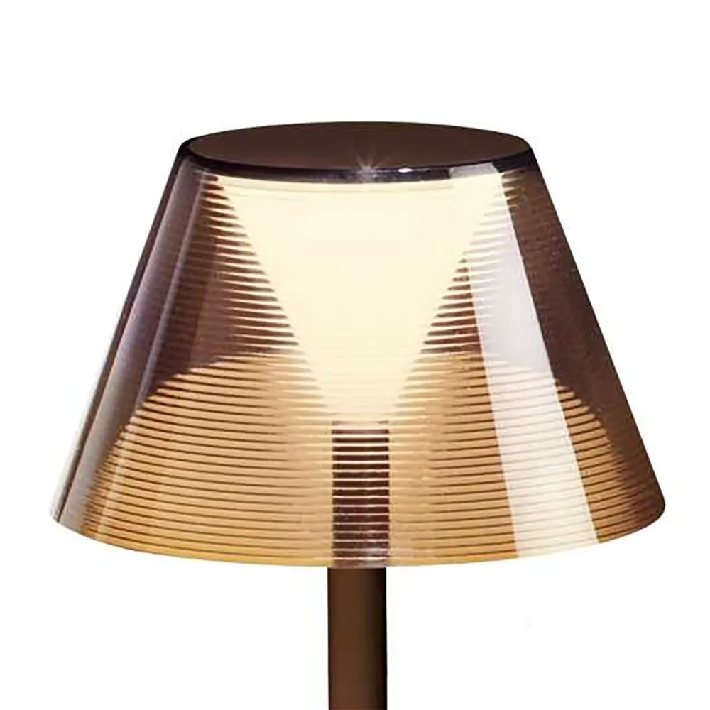 Abat-jour batteria Ideal Lux LOLITA 286747 LED IP54 250Lm corten metallo lampada tavolo classica touch