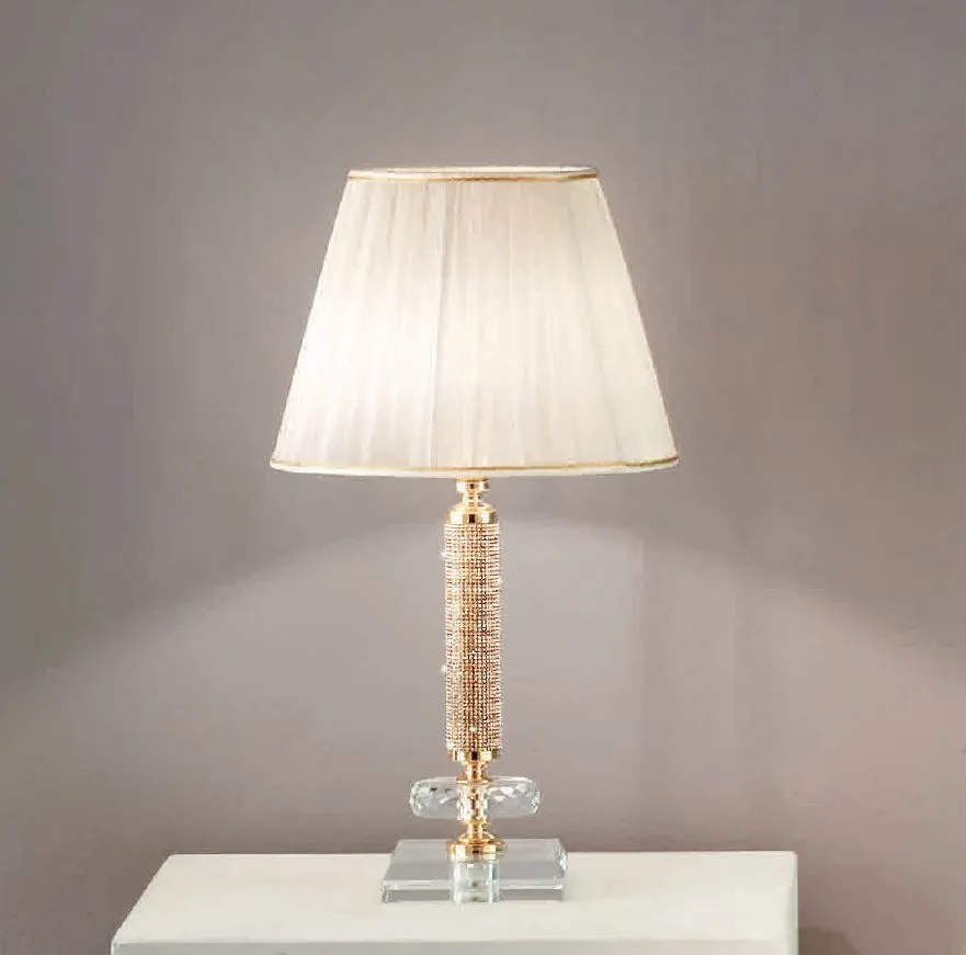 Abatjour Comodino Classica Elegante Vetro e Cristallo Dido Ondaluce