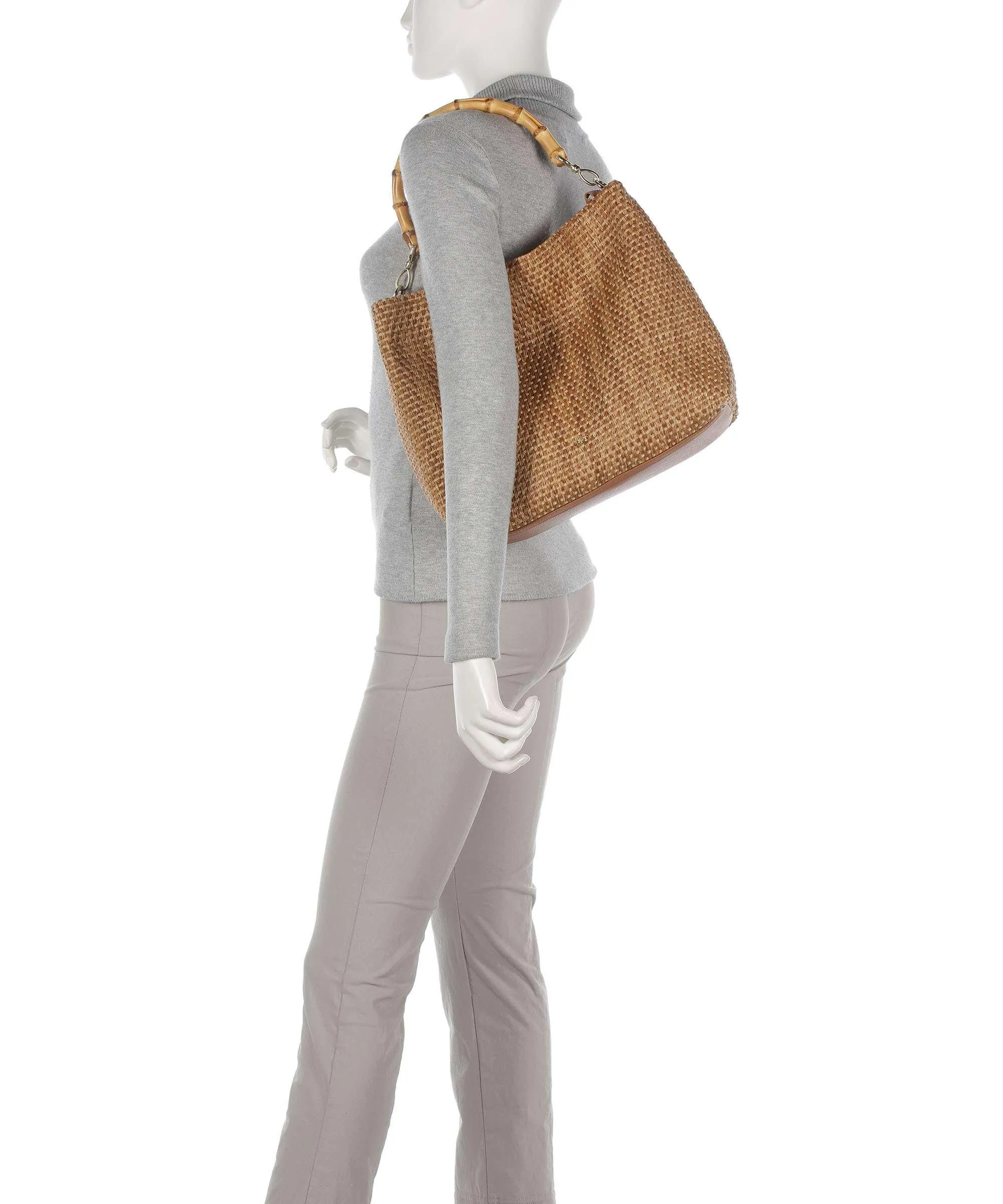  Abro Raffia Kaia Borsa hobo libro marrone chiaro  