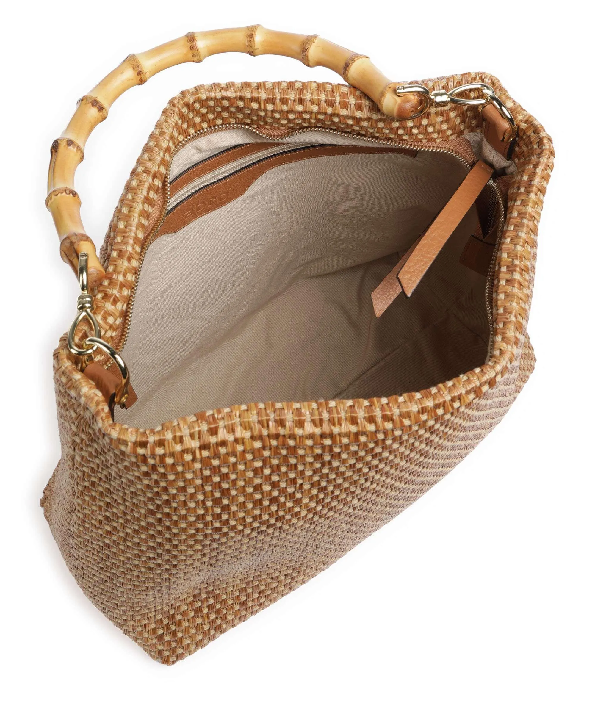  Abro Raffia Kaia Borsa hobo libro marrone chiaro  