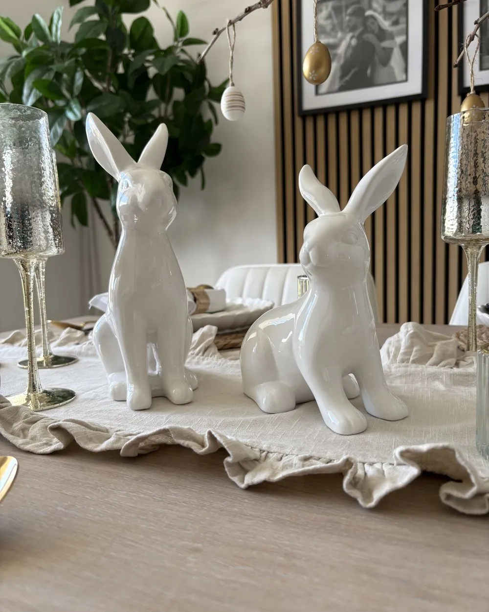 Accessorio decorativo coniglio RUCA Ceramica Bianco