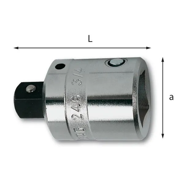 Adattatore Usag, attacco Quadrato da 3/4 in, lunghezza 58 mm