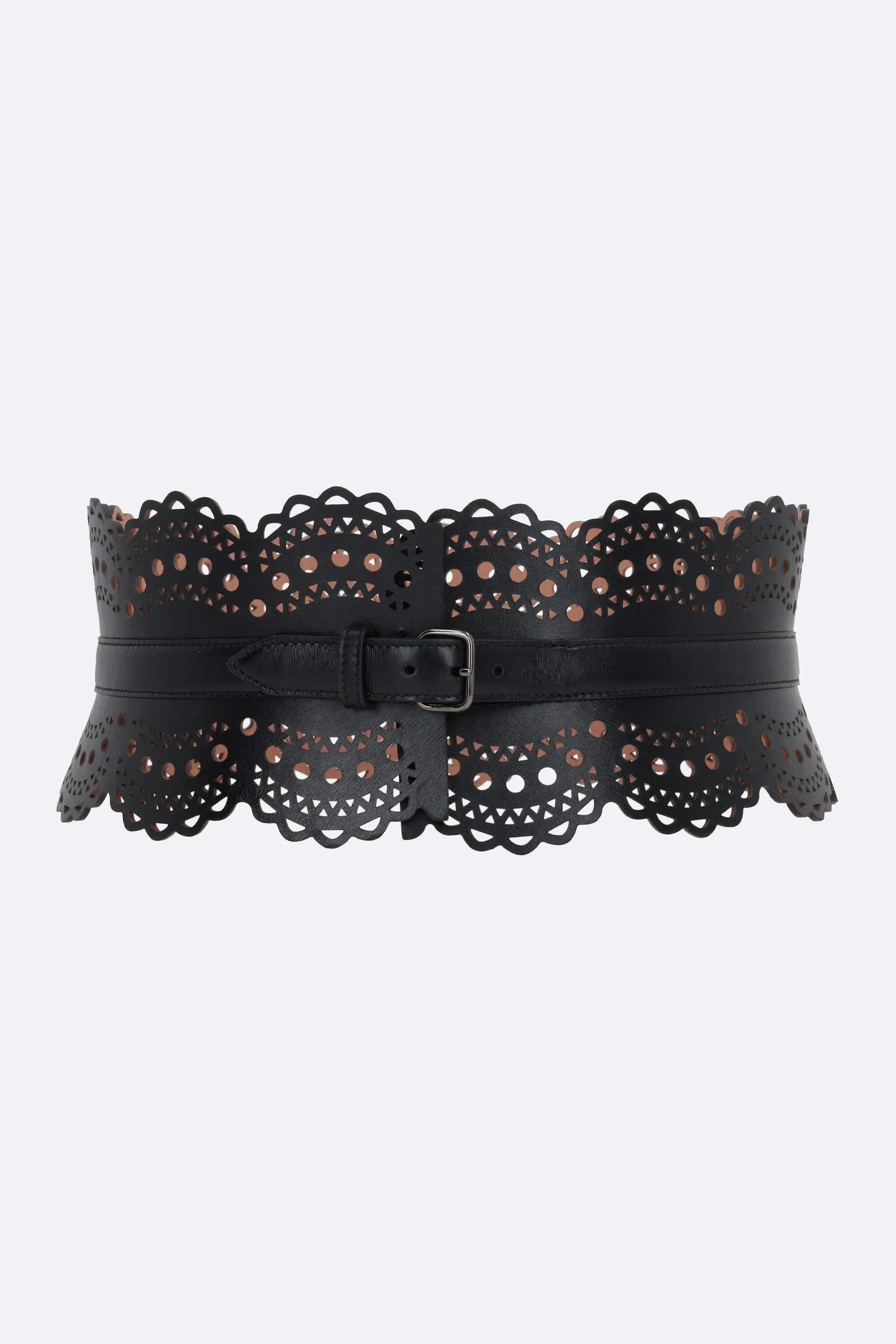  ALAIA cintura bustier in pelle laserata 