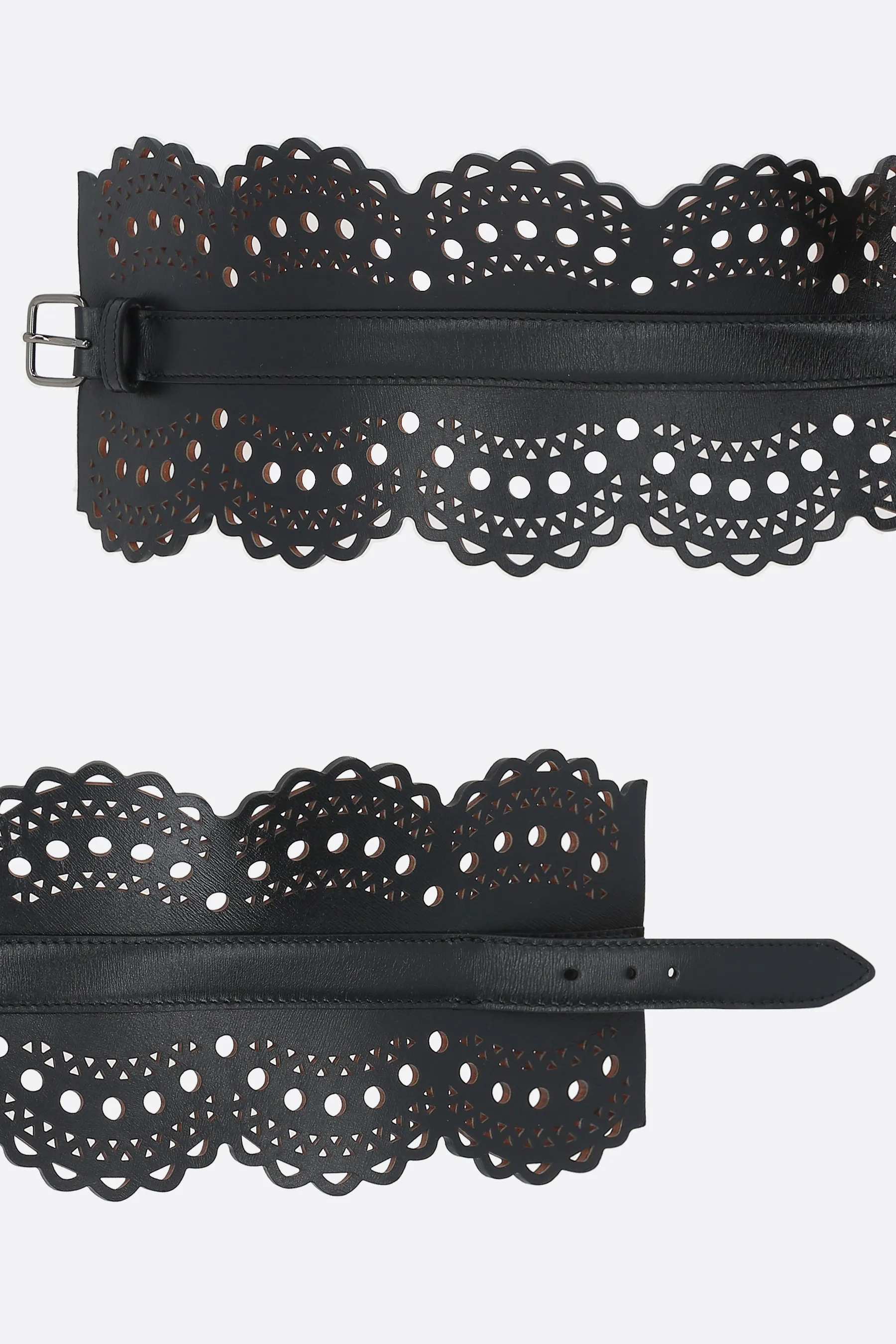  ALAIA cintura bustier in pelle laserata 