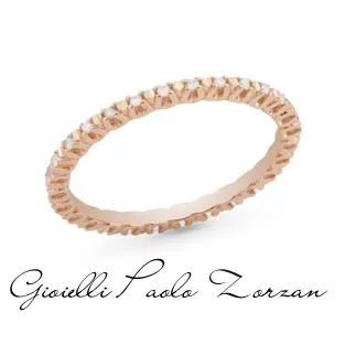Anello Fedina Riviere Artlinea Oro Rosa e Diamanti ADF198DB-4B