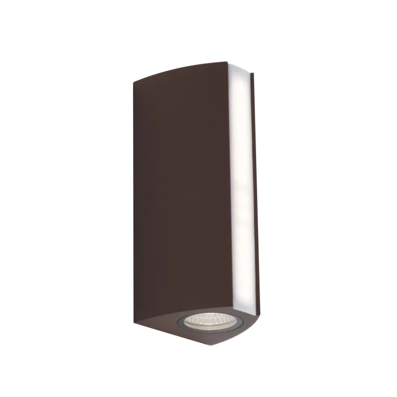 Applique LED bronzo in alluminio 14w 1110+390lm cct 20x8,5x7,8cm