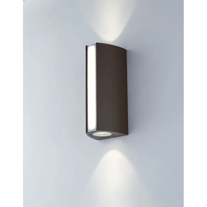 Applique LED bronzo in alluminio 14w 1110+390lm cct 20x8,5x7,8cm