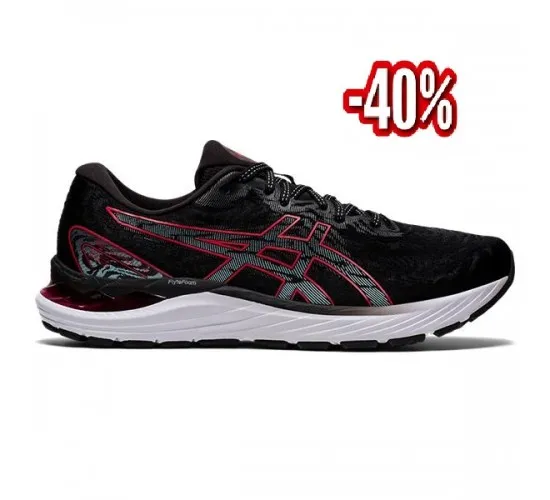 ASICS GEL-CUMULUS 23 BLACK/ELECTRIC RED - UOMO