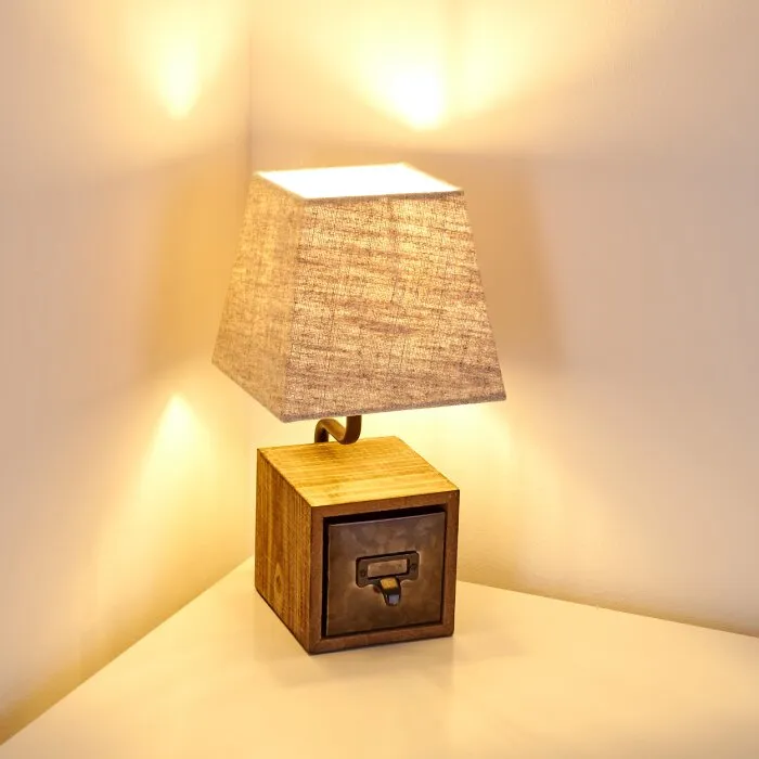 Banister Lampada da Tavolo Marrone, Ruggine, 1-Luce