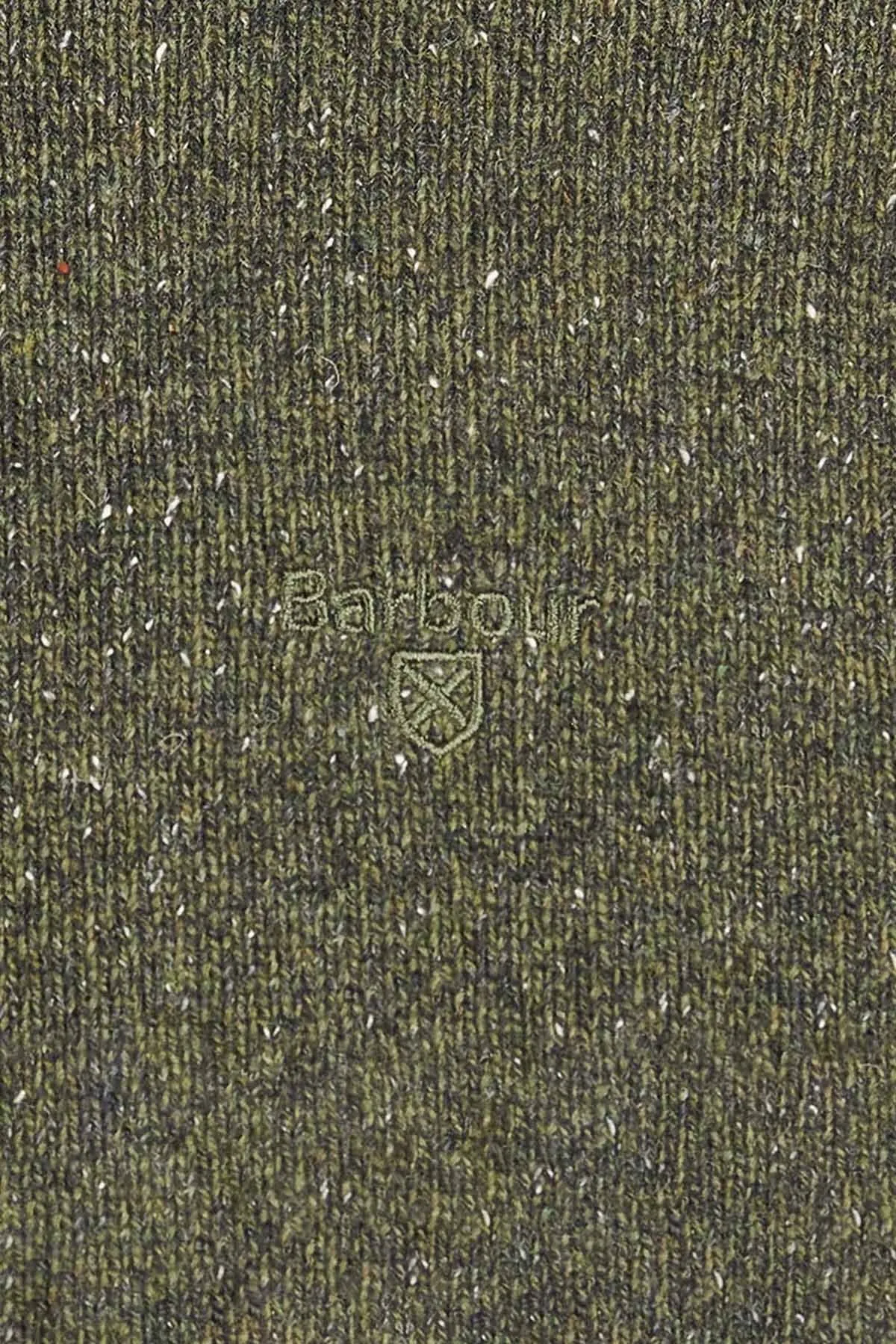 Barbour Maglione Girocollo Verde in Lana Shetland - Tisbury