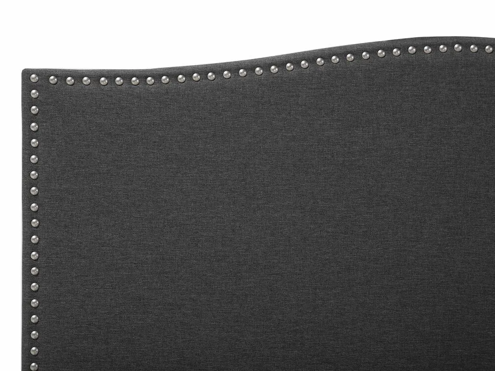 Bed with Storage Drawers Fabric MONTPELLIER 180 x 200 cm (EU Super King) LED Dark Grey