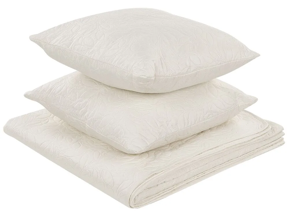 Bedspread with Cushions RUDKHAN 140 x 210 cm Cream