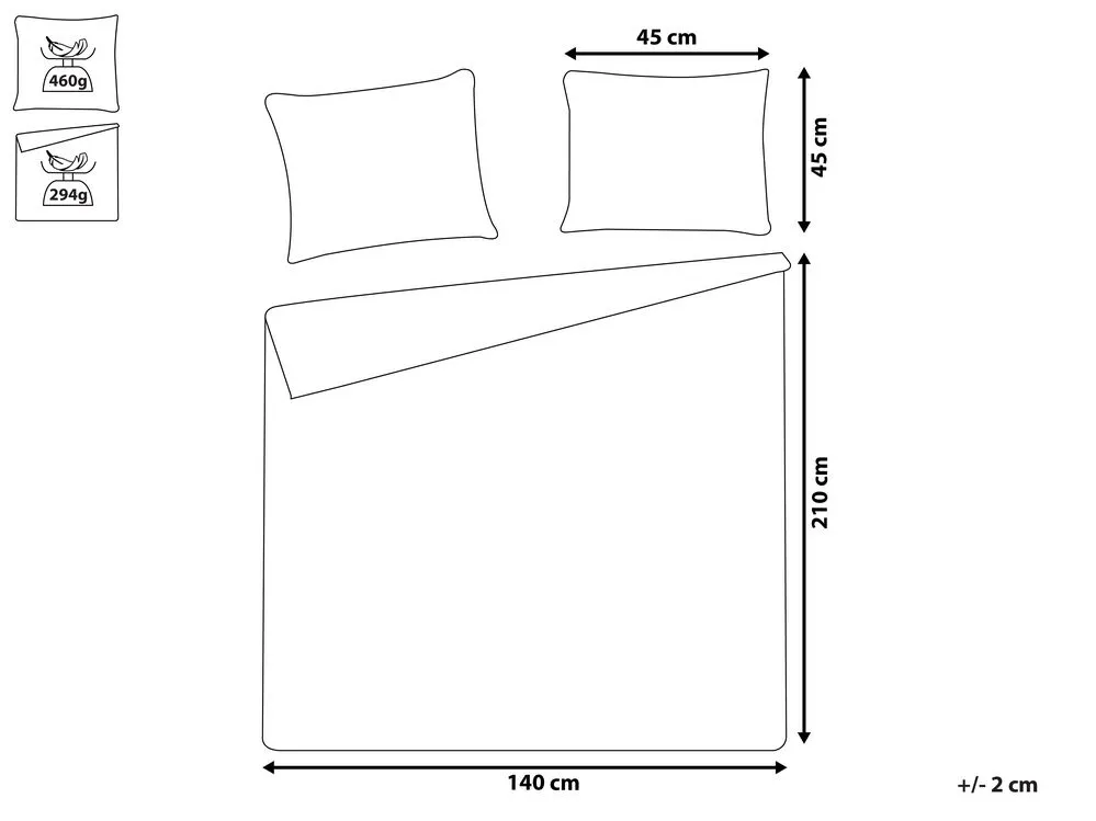 Bedspread with Cushions RUDKHAN 140 x 210 cm Cream