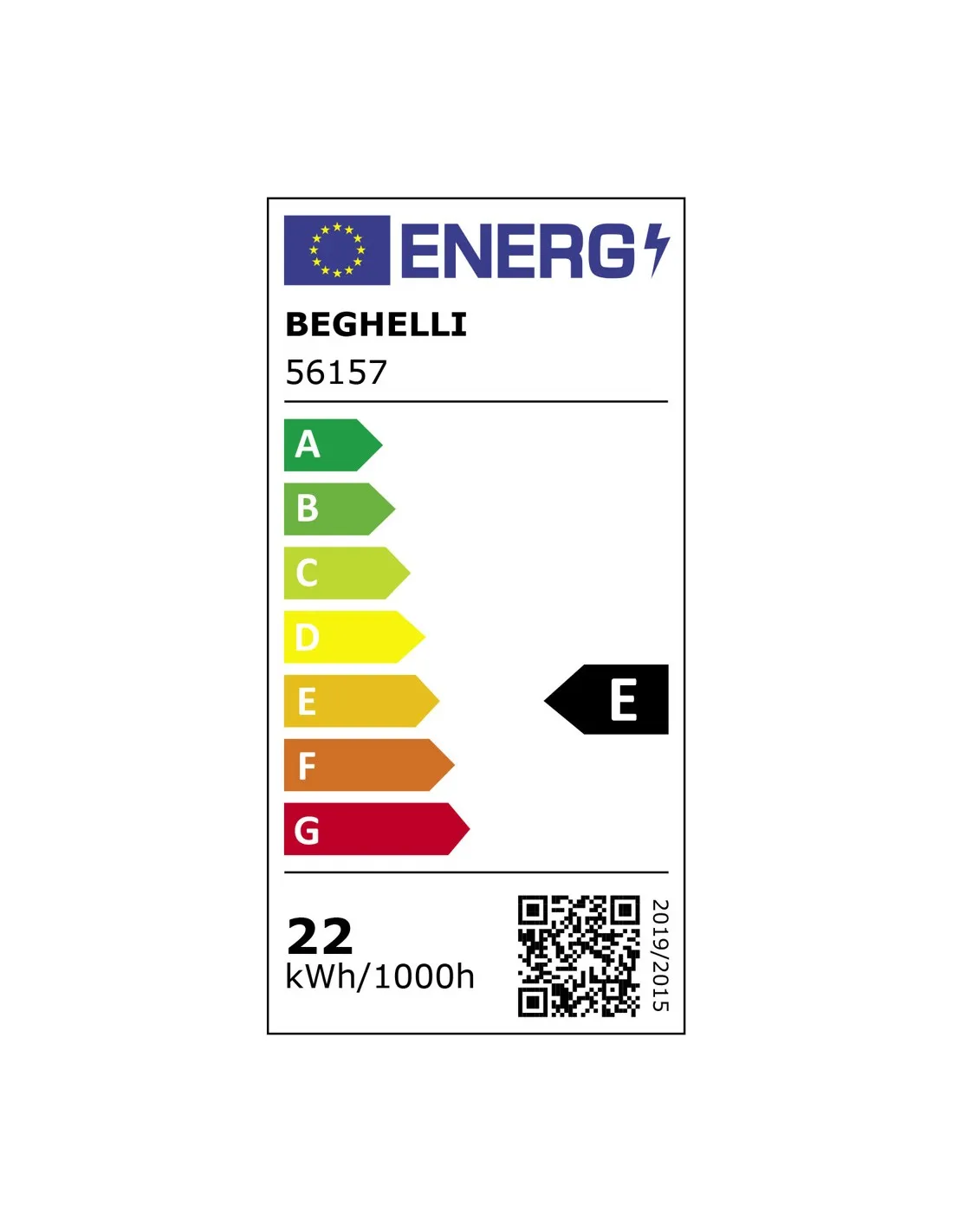 Beghelli 56157 Lampada LED E27 22W Luce naturale, 2500 Lumen, Resa 150W, 4000K, Goccia, Apertura luce 270 Gradi