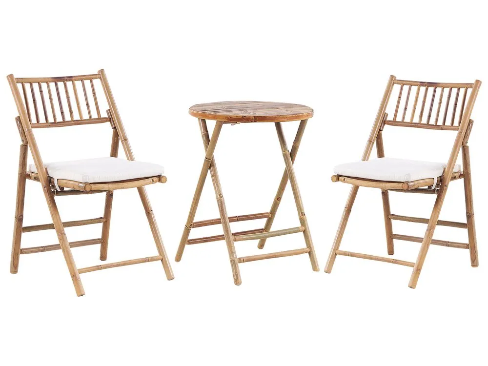 Bistro Set Folding SAVELLETRI Wood Brown