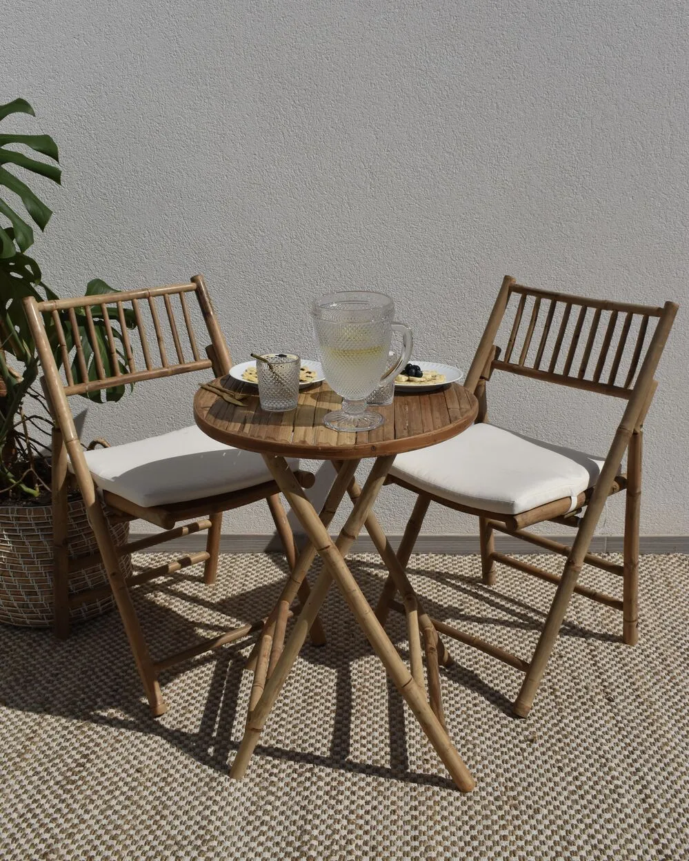 Bistro Set Folding SAVELLETRI Wood Brown