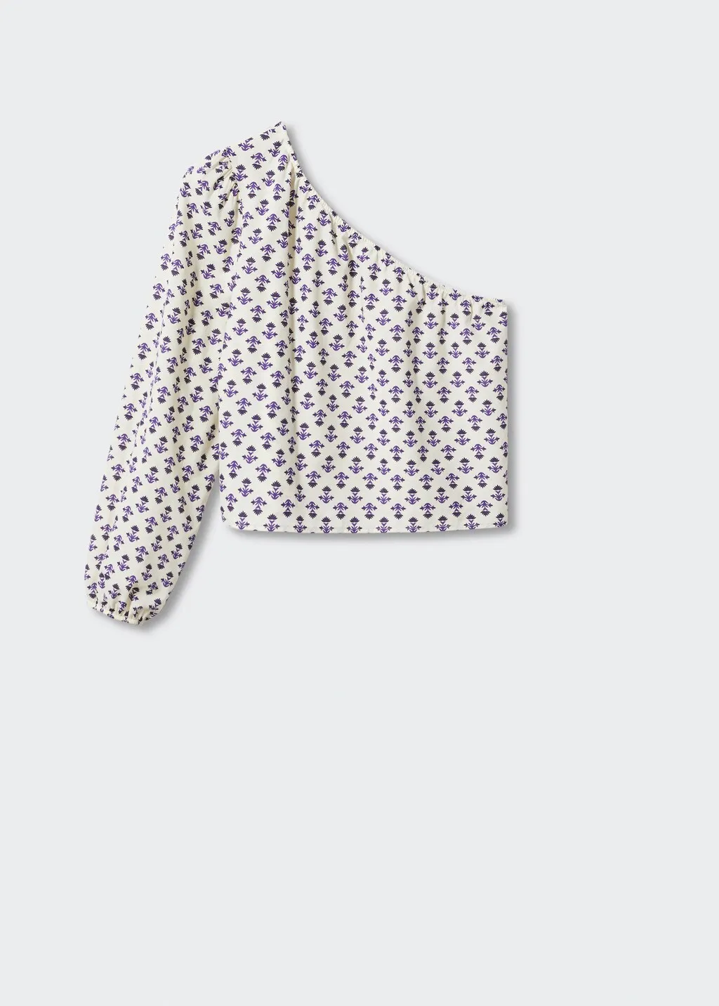 Blusa asimmetrica stampata