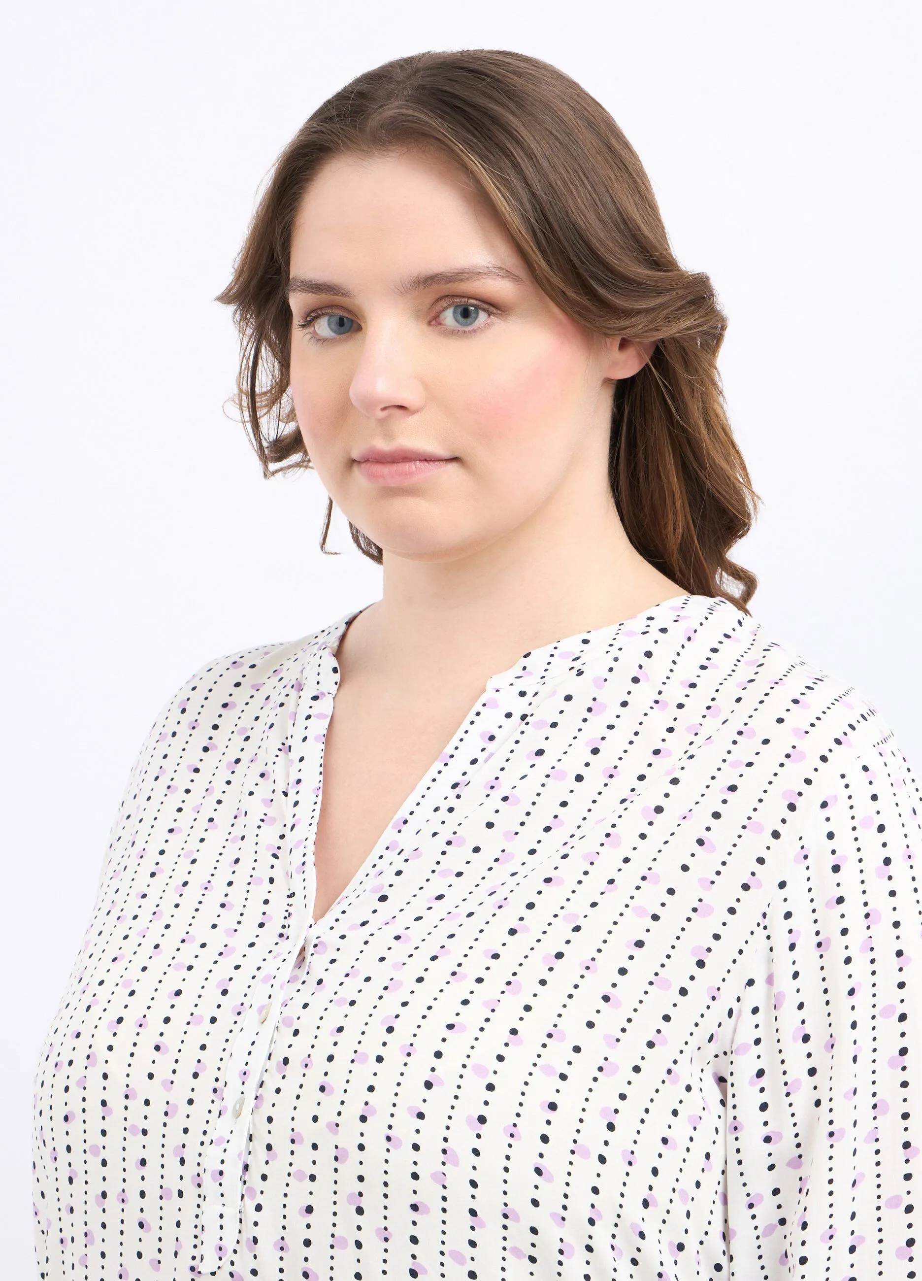Blusa in pura viscosa donna curvy