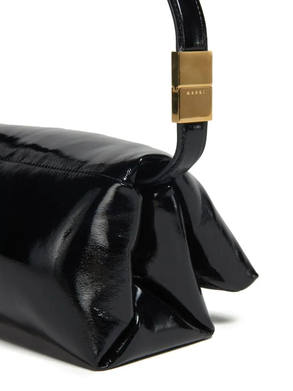 Borsa Prisma piccola in pelle verniciata