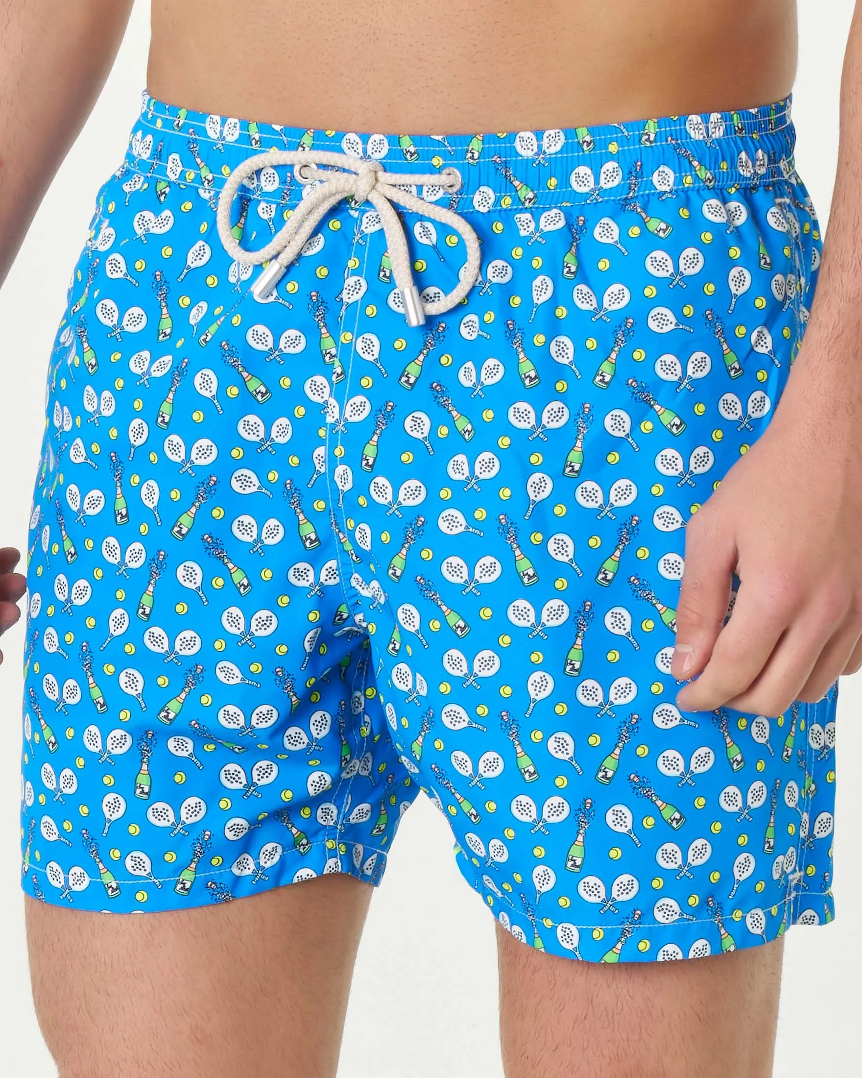 Boxer mare celeste con stampa padel winner