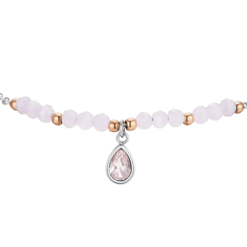 BRACCIALE DONNA IN ACCIAIO AGATA ROSA