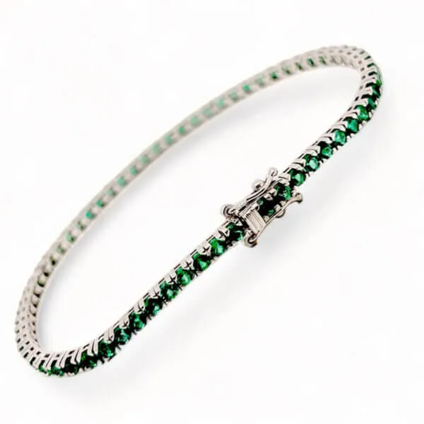 Bracciale tennis di smeraldi art. BR343