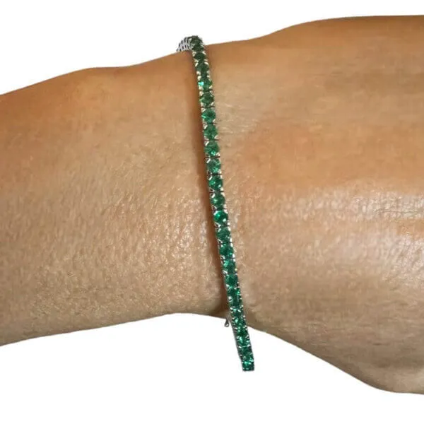 Bracciale tennis di smeraldi art. BR343