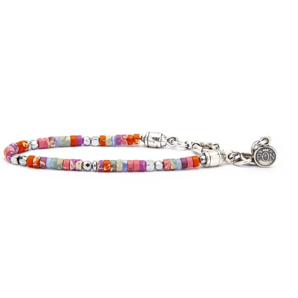 Bracciale Unisex Mono Giro Brasil Arancio Rosa Portonovo