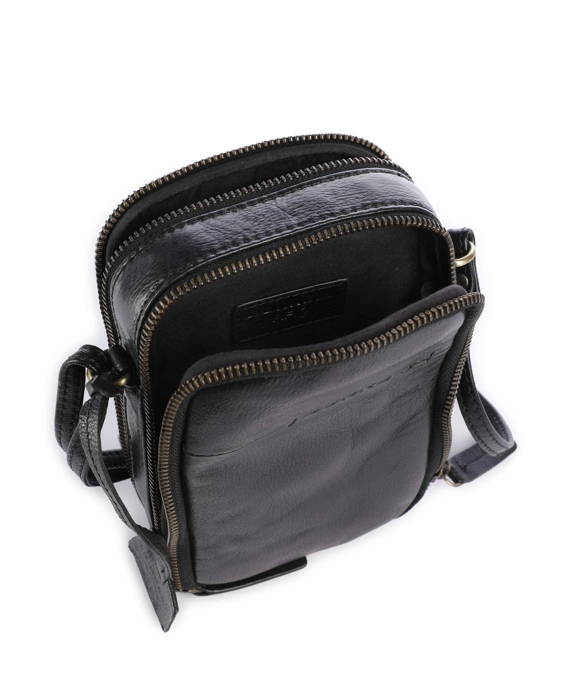  Burkely Natural Norah Borsetta porta cellulare pelle di vacchetta grana nero  