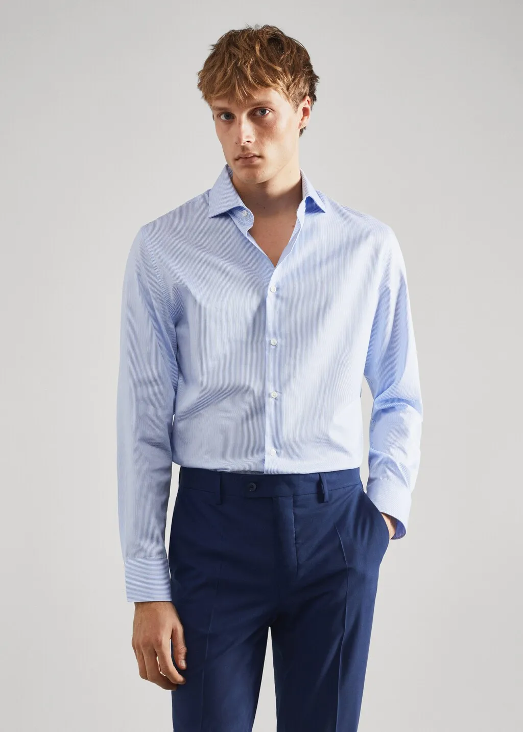 Camicia completo slim fit millerighe