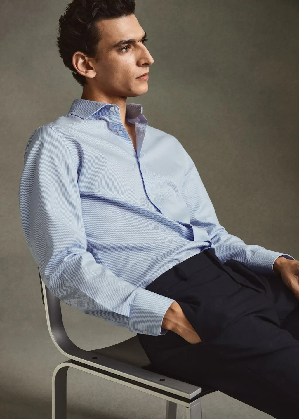 Camicia completo slim fit millerighe