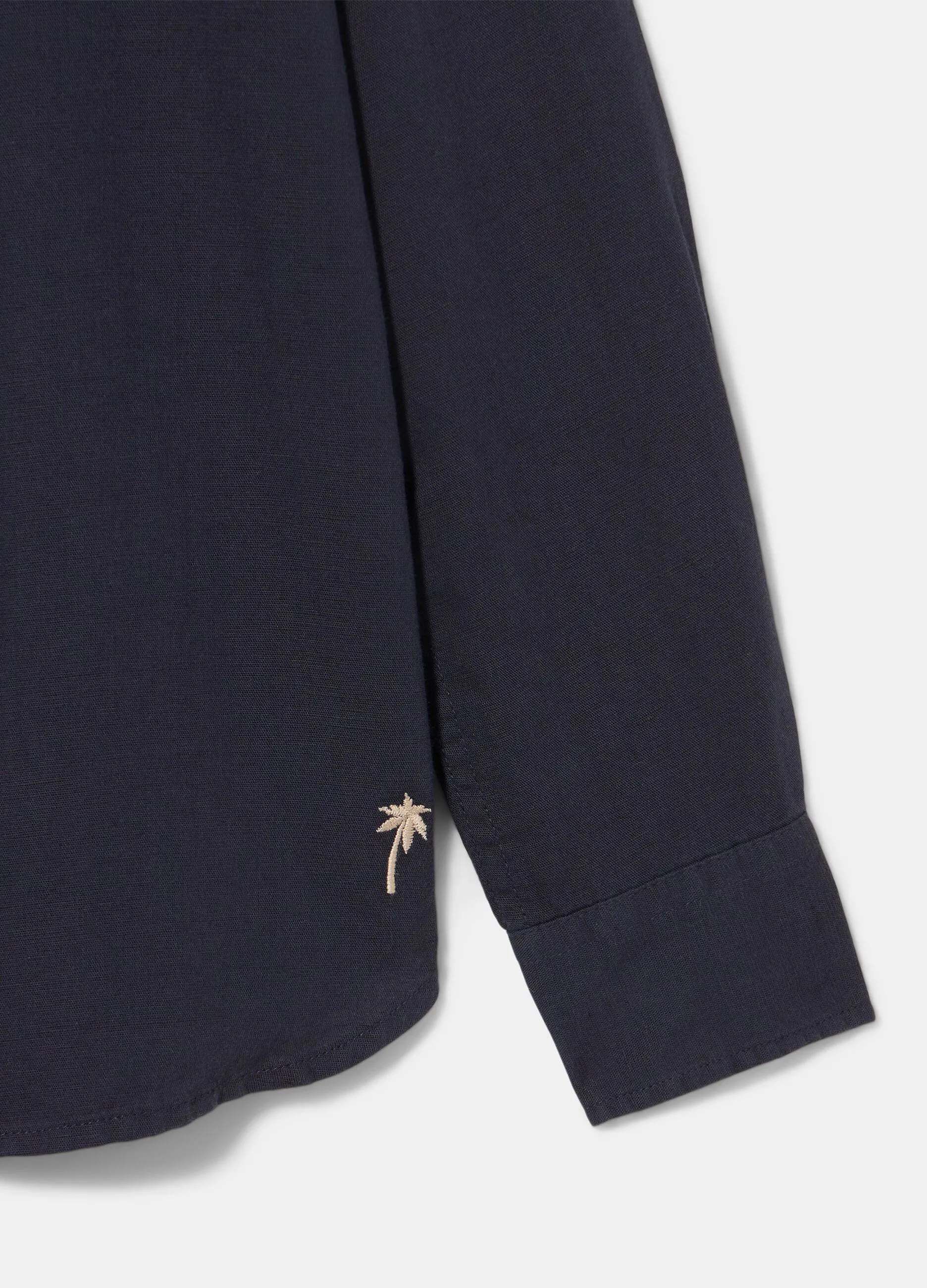 Camicia coreana in misto lino ragazzo