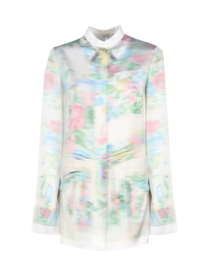 CAMICIA REALIZZATA IN LEGGERO RASO DI VISCOSA E SETA