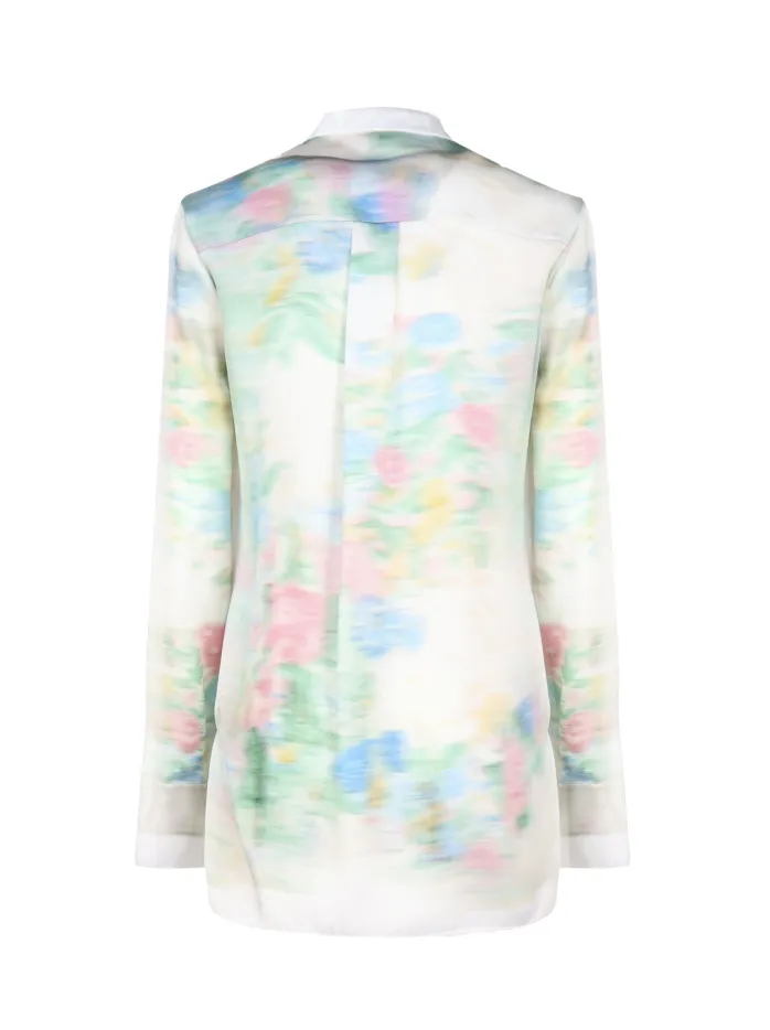CAMICIA REALIZZATA IN LEGGERO RASO DI VISCOSA E SETA