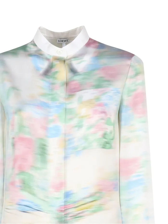 CAMICIA REALIZZATA IN LEGGERO RASO DI VISCOSA E SETA