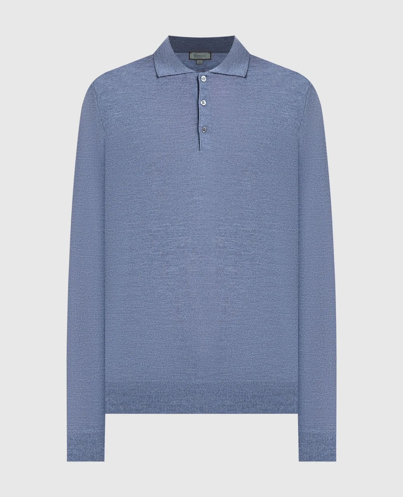 Canali Polo in lana blu MK00077C0017