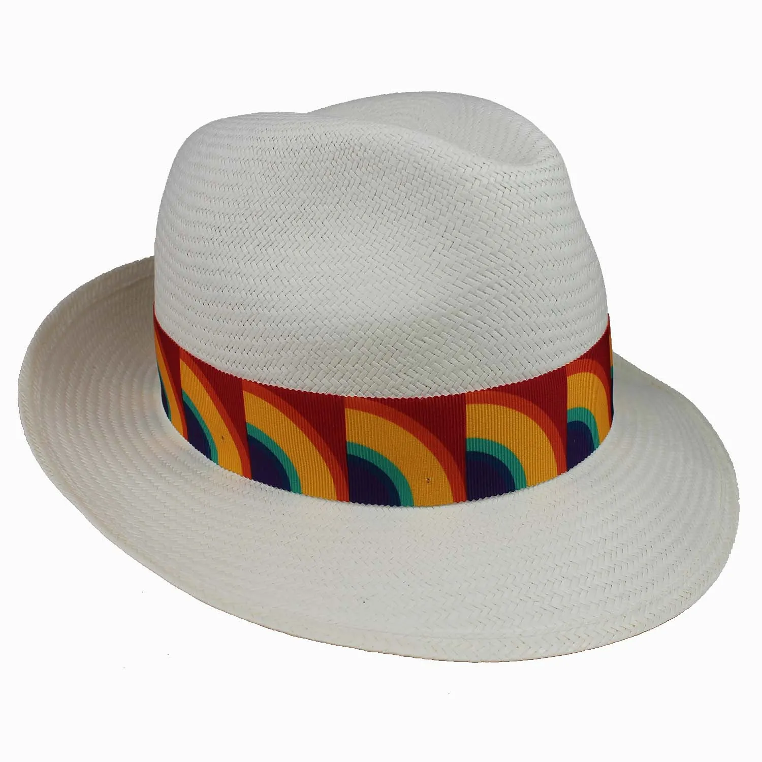 Cappello Borsalino Edizione Limitata per il Pride Panama qualità Fine