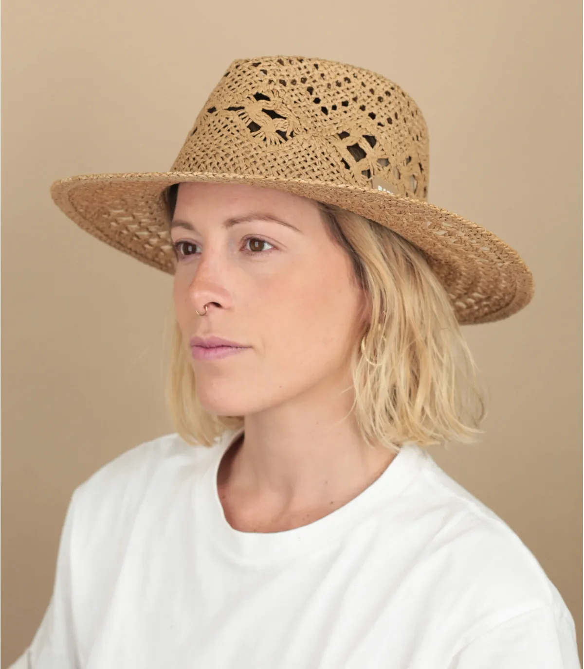   Cappello fedora di paglia da donna     Aratua Hat light brown     