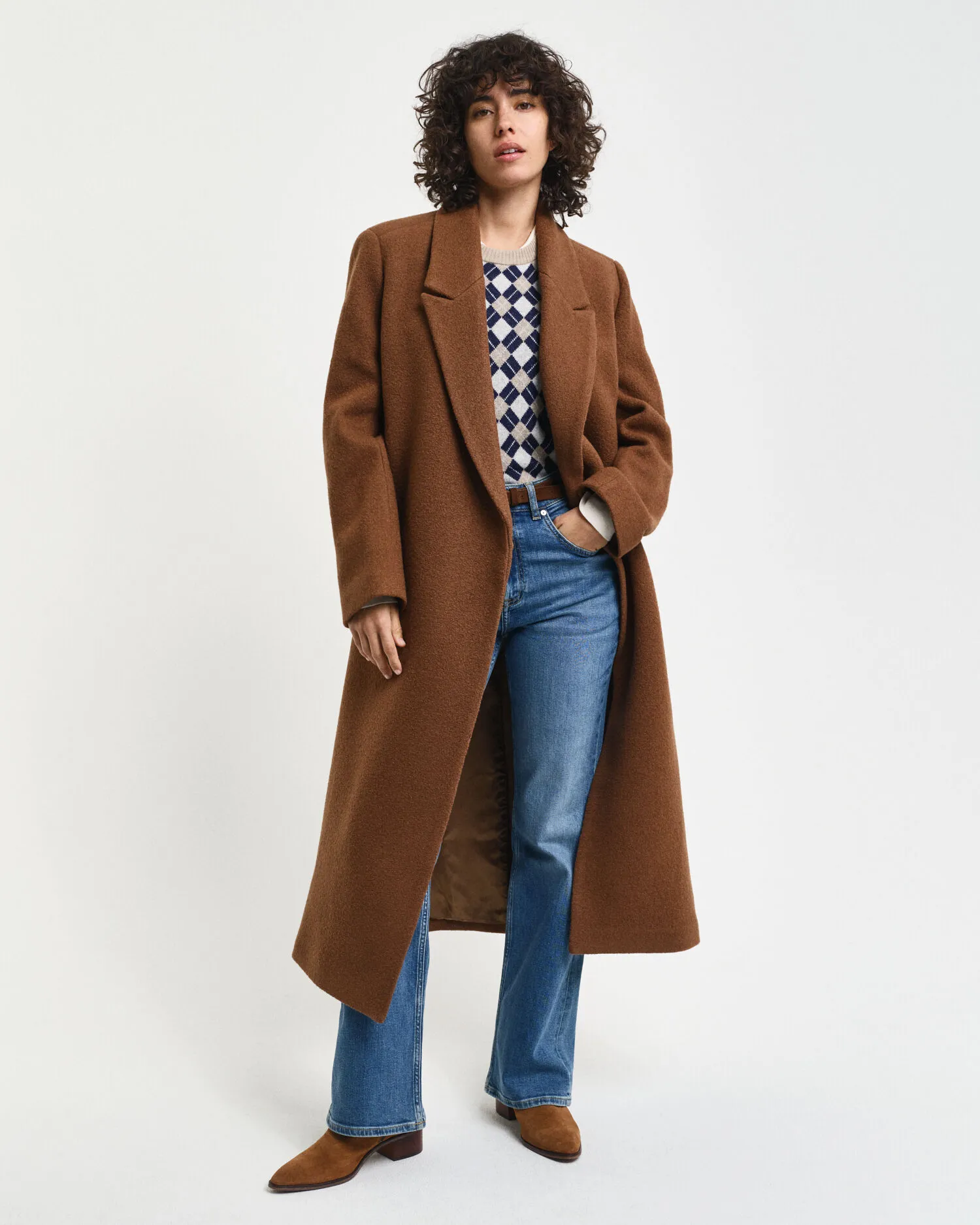 Cappotto a vestaglia in rilievo    