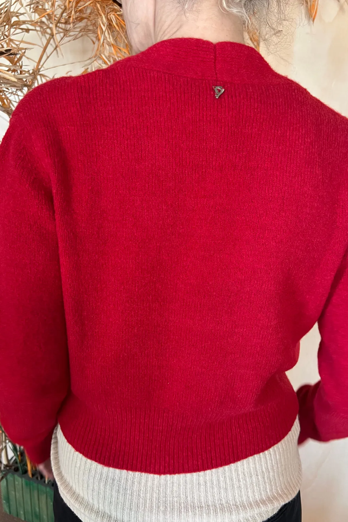 Cardigan scollo ampio