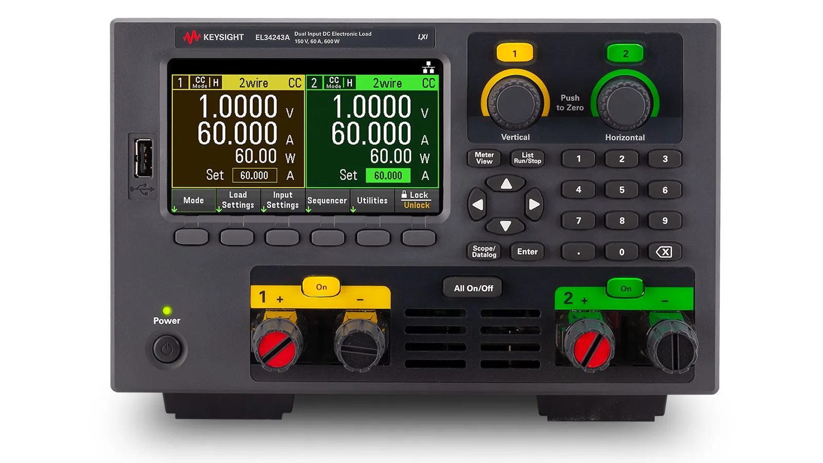 Carico elettronico Keysight Technologies, 300 W, 0 → 60 A, 0 → 150 V.